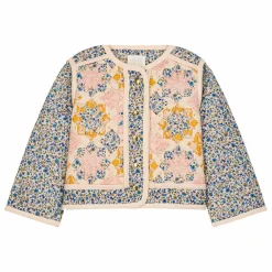 Clearance Louise Misha Veste Matelassée Orishane Patchwork | Bleu