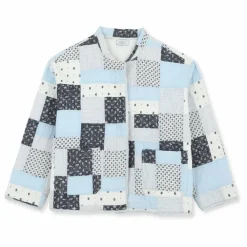 New Scarlette Ateliers Veste Matelassée Patchwork | Bleu ciel