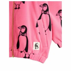 Mini Rodini Veste Polaire Pingouin Fibres Recyclées | Rose Best