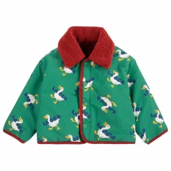 Bobo Choses Manteaux, Blousons, Pilotes|Manteaux, Blousons, Pilotes|Veste Réversible Façon Sherpa Canards Fibres Recyclées |