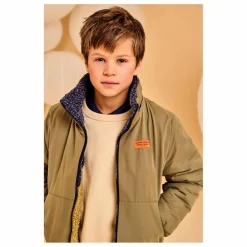 AO76 Veste Réversible Façon Sherpa Gordon | Vert olive Sale