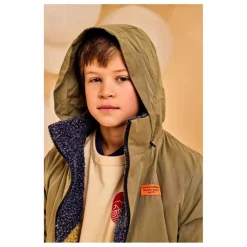 AO76 Veste Réversible Façon Sherpa Gordon | Vert olive Sale