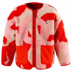 Sale Gosoaky Veste Réversible Façon Sherpa Sleeping Lion | Rouge