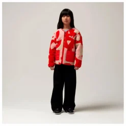 Sale Gosoaky Veste Réversible Façon Sherpa Sleeping Lion | Rouge