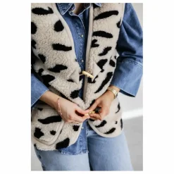 Best Alwero Veste Sans Manches Alpen Guépard - Collection Adulte | Beige