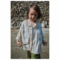 Poudre Organic Veste Sans Manches Calyspo Coton Bio | Beige Discount