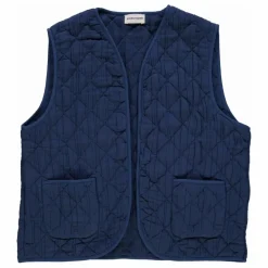 Clearance Poudre Organic Veste Sans Manches Cercis Denim Coton Bio - Collection Femme | Bleu foncé