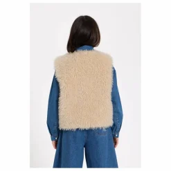 Sale Hundred Pieces Veste Sans Manches Façon Fourrure Joyce | Beige