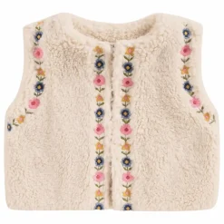 Louise Misha Veste Sans Manches Façon Fourrure Libra | Crème Clearance