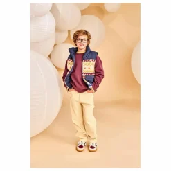 Sale AO76 Veste Sans Manches Réversible Façon Sherpa Jum | Bleu marine