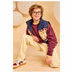 Sale AO76 Veste Sans Manches Réversible Façon Sherpa Jum | Bleu marine