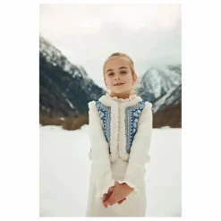 Sale Louise Misha Veste Sans Manches Réversible Façon Fourrure Librana | Bleu jean