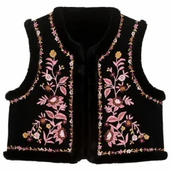 Louise Misha Veste Sans Manches Réversible Renée Velours - Collection Femme | Noir New