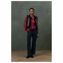 Louise Misha Veste Sans Manches Réversible Renée Velours - Collection Femme | Noir New