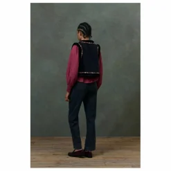 Louise Misha Veste Sans Manches Réversible Renée Velours - Collection Femme | Noir New