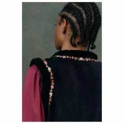 Louise Misha Veste Sans Manches Réversible Renée Velours - Collection Femme | Noir New