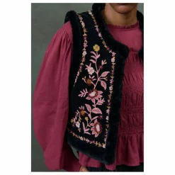 Louise Misha Veste Sans Manches Réversible Renée Velours - Collection Femme | Noir New