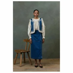 Femme Louise Misha Vestes, Blousons|Veste Sans Manches Réversible Figara Denim - Collection Femme |