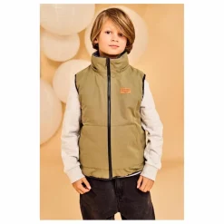 Enfant AO76 Veste Sans Manches Réversible Façon Sherpa Teddy |