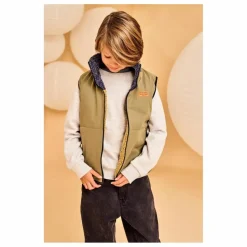 Enfant AO76 Veste Sans Manches Réversible Façon Sherpa Teddy |