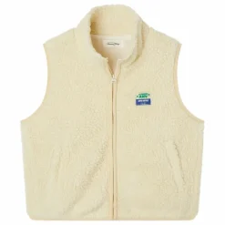 American Vintage Veste Sans Manches Sherpa Hoktown | Ecru Outlet