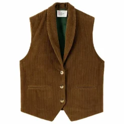 Femme Leon & Harper Veste Sans Manches Vuela Velours Côtelé Coton Bio |