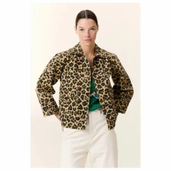 Femme Leon & Harper Veste Vincy Leopard Coton Bio |