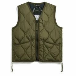 Taion Veste Zippée Sans Manches Matelassée Military | Vert olive Outlet