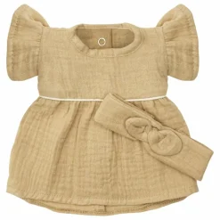 Minikane Vestiaire poupée - Robe Daisy et headband gaze de coton | Latte Clearance