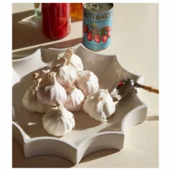 The Socialite Family Vide poche Tasca en céramique craquelé | Crème