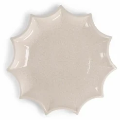 The Socialite Family Vide poche Tasca en céramique craquelé | Crème