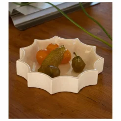 The Socialite Family Vide poche Tasca en céramique craquelé | Crème