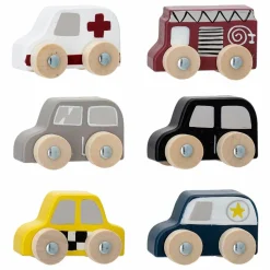 Bloomingville Mini Voitures Avin en bois - set de 6