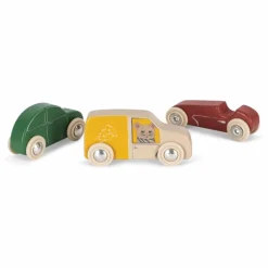 Konges Sløjd Voitures en bois FSC - Set de 9