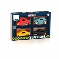 Vilac Voitures Super Cars - Set de 4 Multicolore Outlet